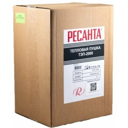 Тепловые пушки Ресанта ТЭП-2000 67/1/1 Тепловая электрическая пушка { квадратная, 220В, 650/1300/2000 Вт, 4,7 кг }